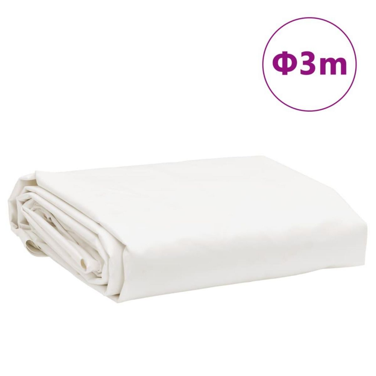 VIDAXL Bache blanc Ø 3 m 600 /m²