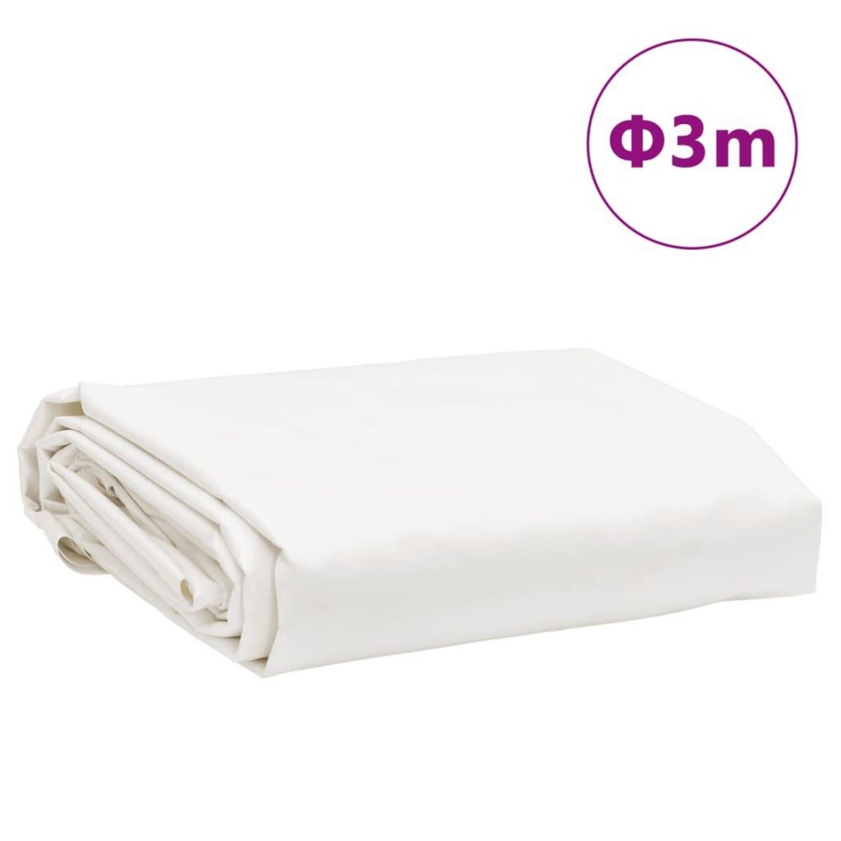 VIDAXL Bache blanc Ø 3 m 600 /m²