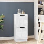 VIDAXL Buffet Blanc brillant 30x30x70 cm Bois d'ingenierie