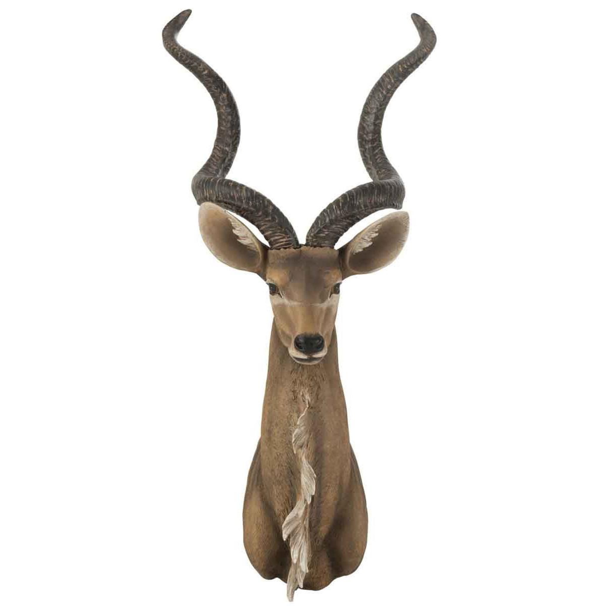 J-LINE Trophée mural  tête d'antilope  85cm marron