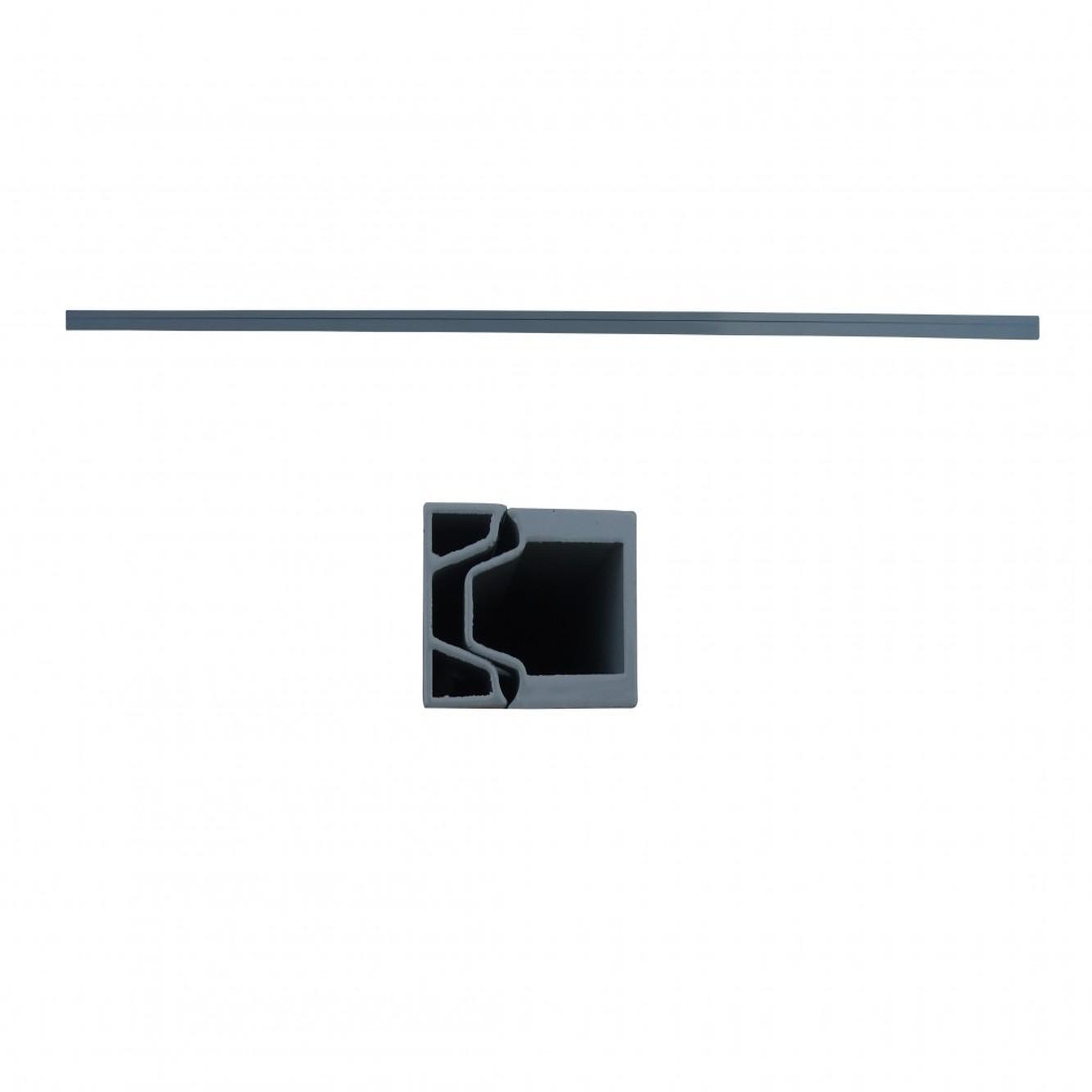 CENTRALE BRICO Profilé de départ et de finition aluminium Kyoto gris clair, L.176cm