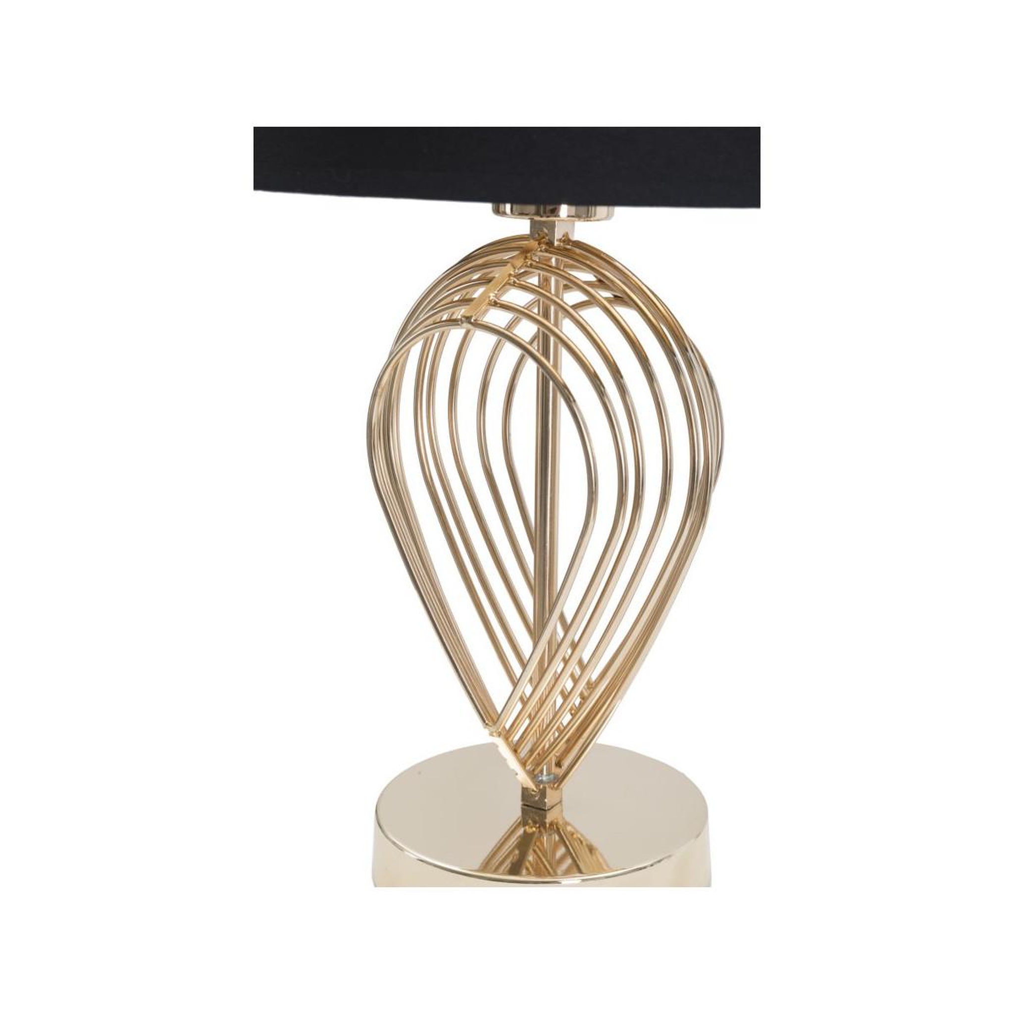Voir la diapositive 2 : Paris Prix Lampe à poser en métal  maxt  44cm or & noir