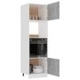Voir la diapositive 4 : VIDAXL Armoire a micro-ondes Gris beton 60x57x207 cm Bois d'ingenierie