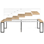 Voir la diapositive 4 : ID MARKET Table console extensible TORONTO 14 personnes 300 cm design industriel