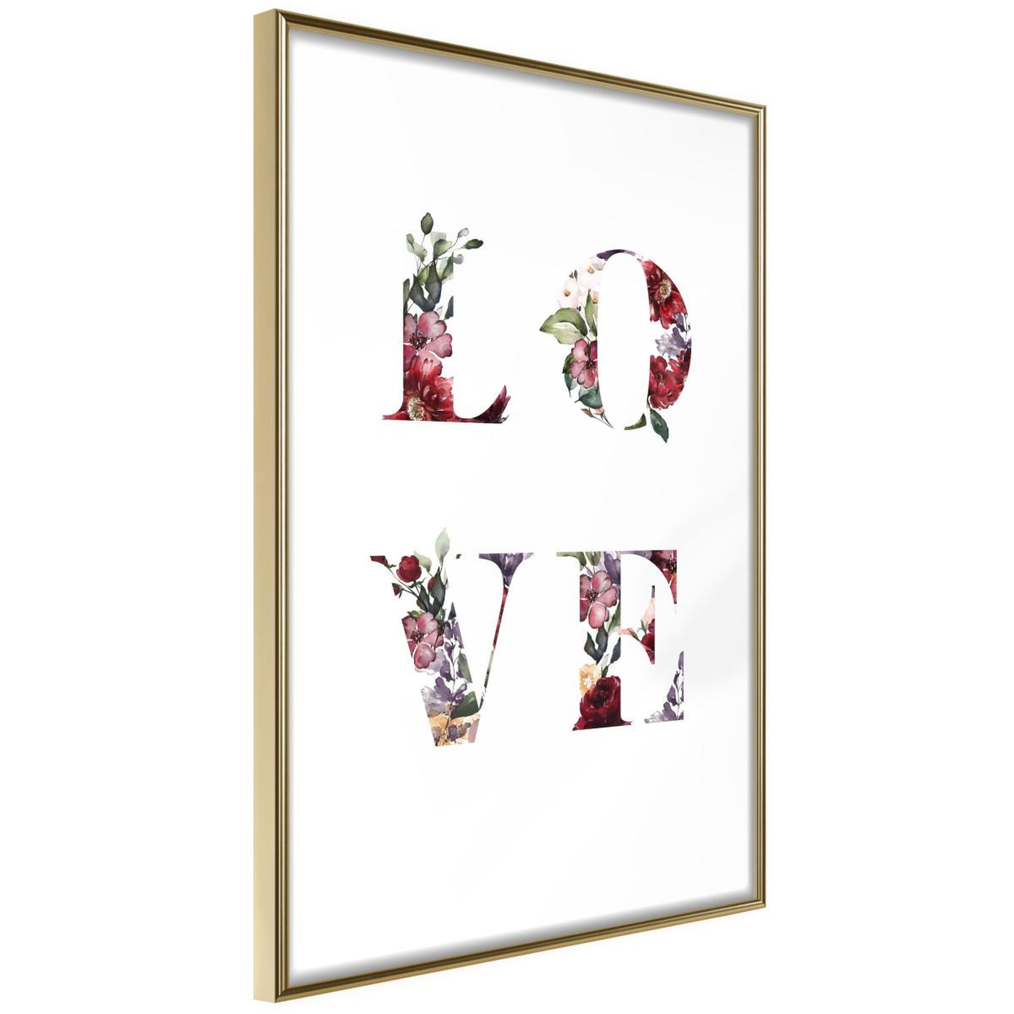 Paris Prix Affiche murale encadrée  floral love