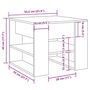 Voir la diapositive 6 : VIDAXL Table basse chene artisanal 55,5x55x45 cm bois d'ingenierie