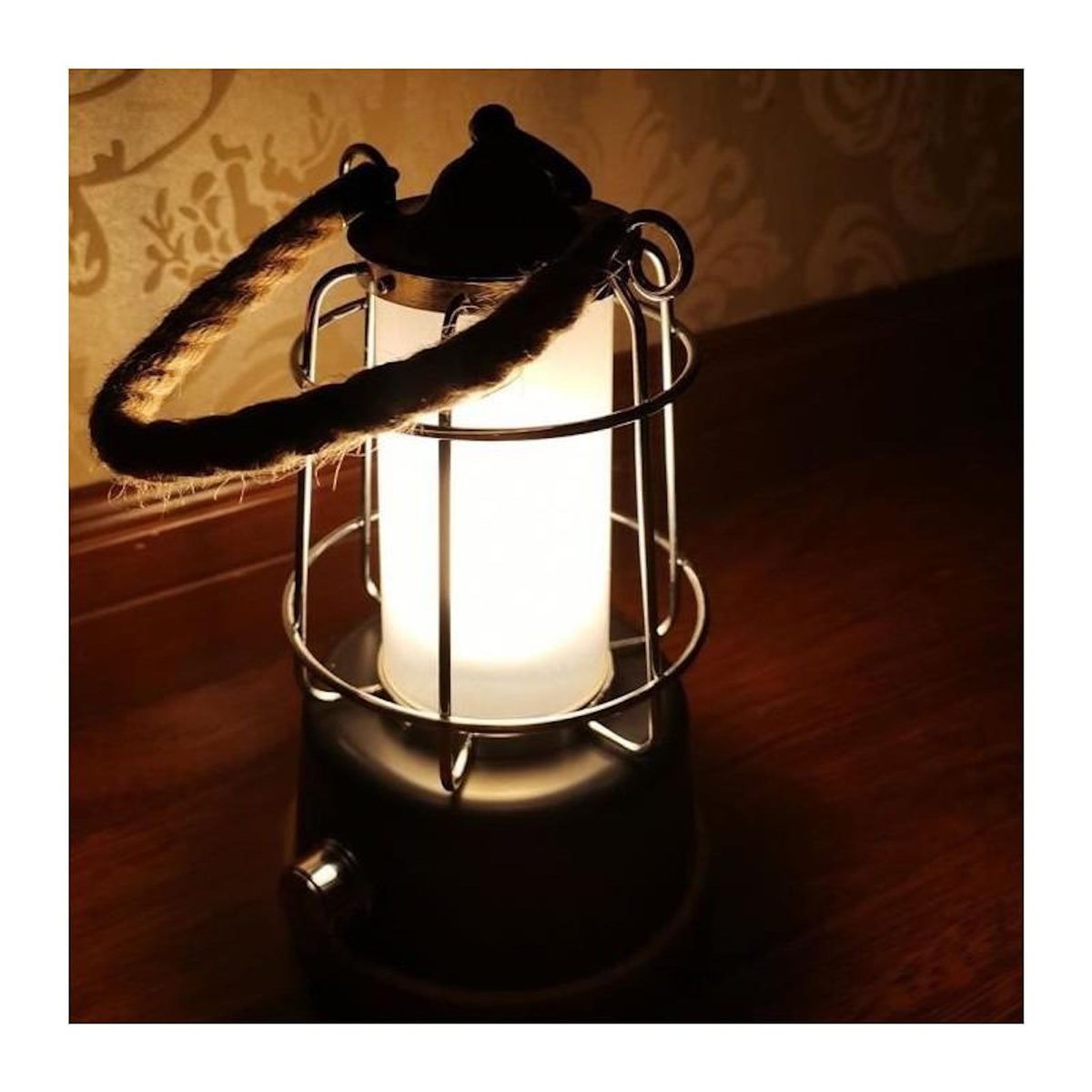 Lumisky Lanterne sans fil LED WILDY Noir Metal H23CM