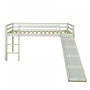 Voir la diapositive 1 : HomeStyle4U Lit enfant lit mezzanine superposés 90x200 cm blanc