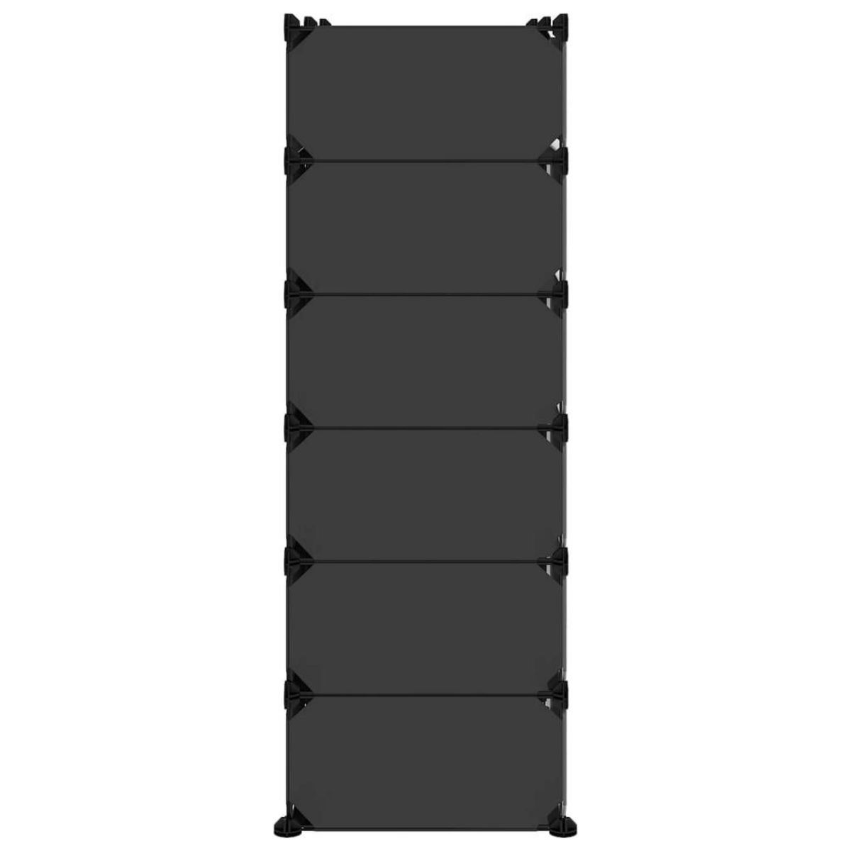 VIDAXL Etagere a chaussures Noir 94,5x36,5x106 cm PP