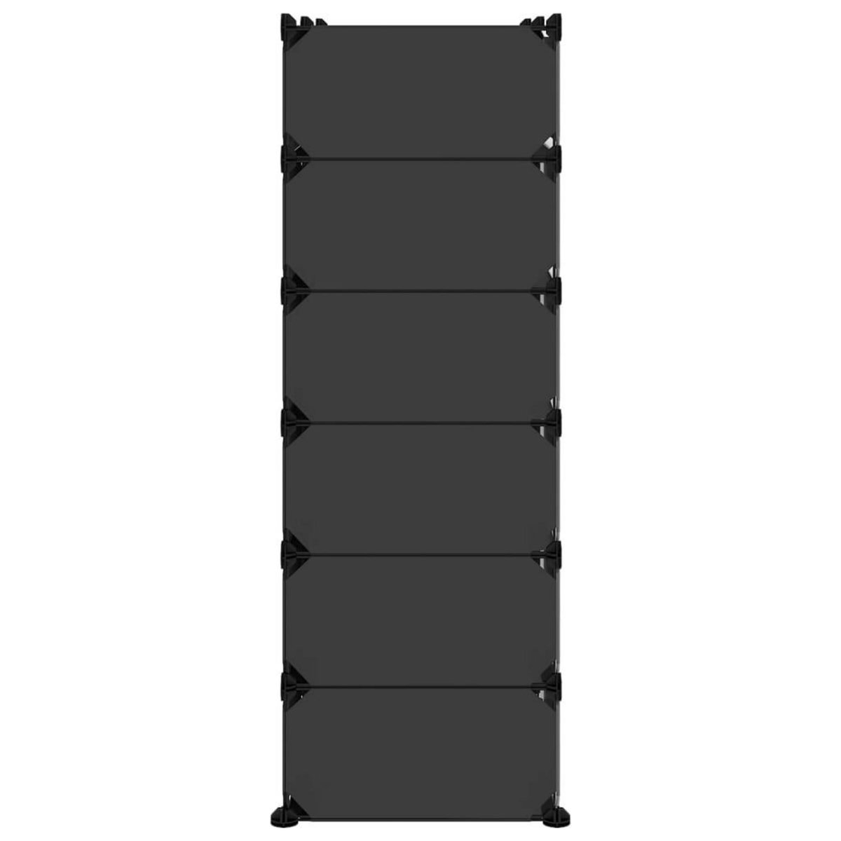 VIDAXL Etagere a chaussures Noir 94,5x36,5x106 cm PP