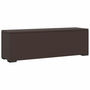 Voir la diapositive 5 : VIDAXL Banc pouf avec coussin marron 110x30x40 cm resine tressee