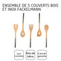 Voir la diapositive 4 : Fackelmann Ensemble de 5 couverts en bois et inox Fackelmann Boissellerie