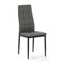 VS VENTA-STOCK Set de 4 chaises Salon Chelsea tapissées Gris, 42 cm x 51 cm x 97 cm