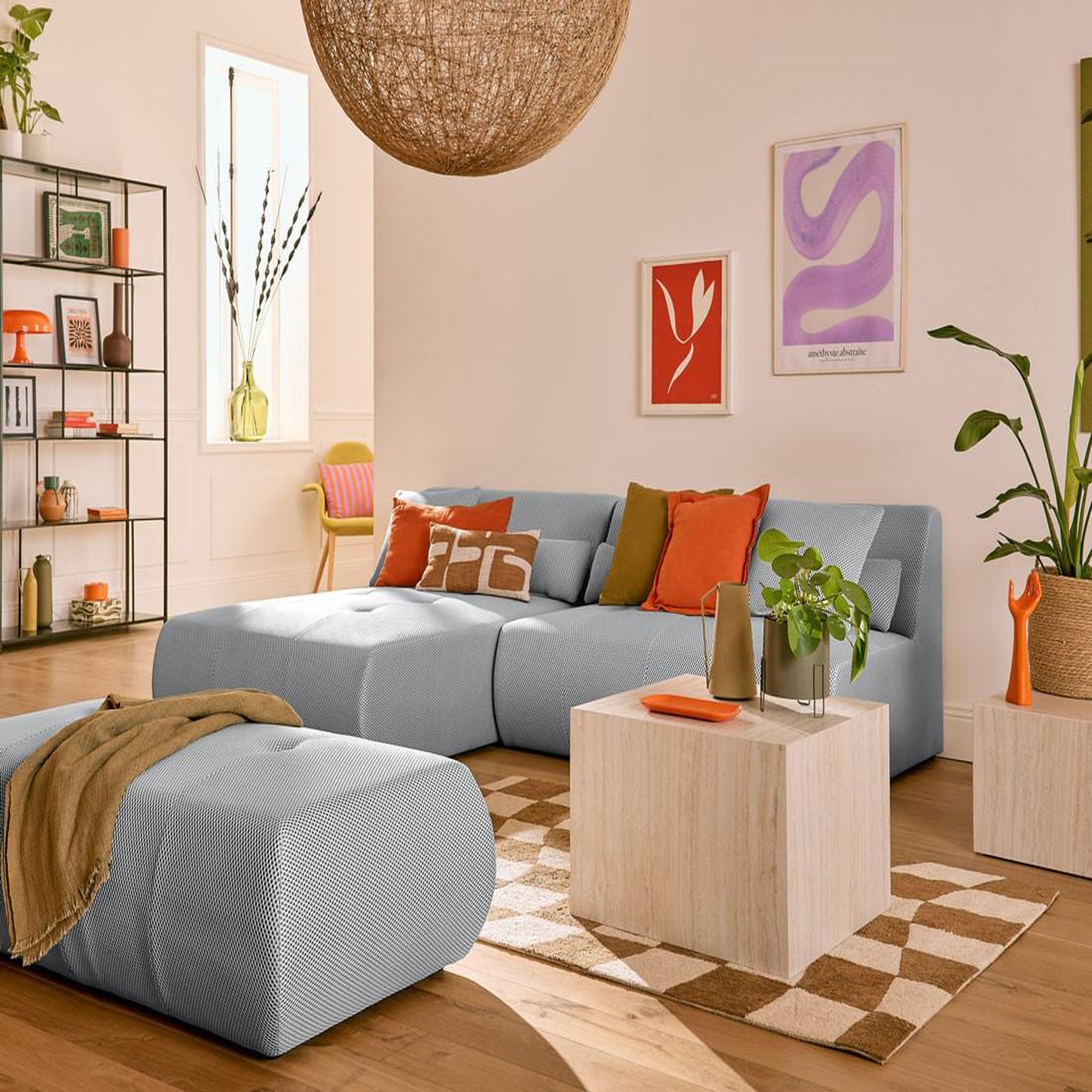 Voir la diapositive 2 : LISA DESIGN Onyx - canapé modulable d'angle réversible 4 places - en tissu mailles 3d