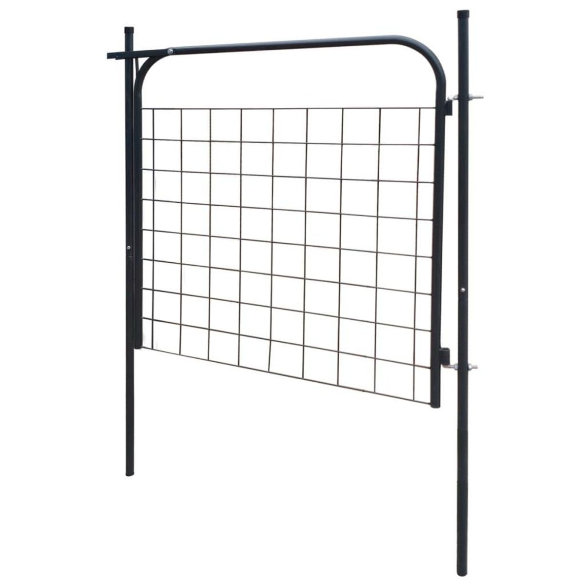 VIDAXL Portail de cloture de jardin 100 x 100 cm Anthracite