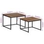 Voir la diapositive 6 : VIDAXL Tables basses gigognes 2 pcs bois massif de teck