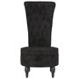 Voir la diapositive 3 : VIDAXL Chaise a dossier haut noir velours conception de bouton