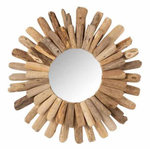 Paris Prix Miroir Mural Design  Bois Flottant  55cm Naturel
