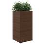 Voir la diapositive 4 : VIDAXL Jardinieres 2 pcs marron 40x40x80 cm resine tressee