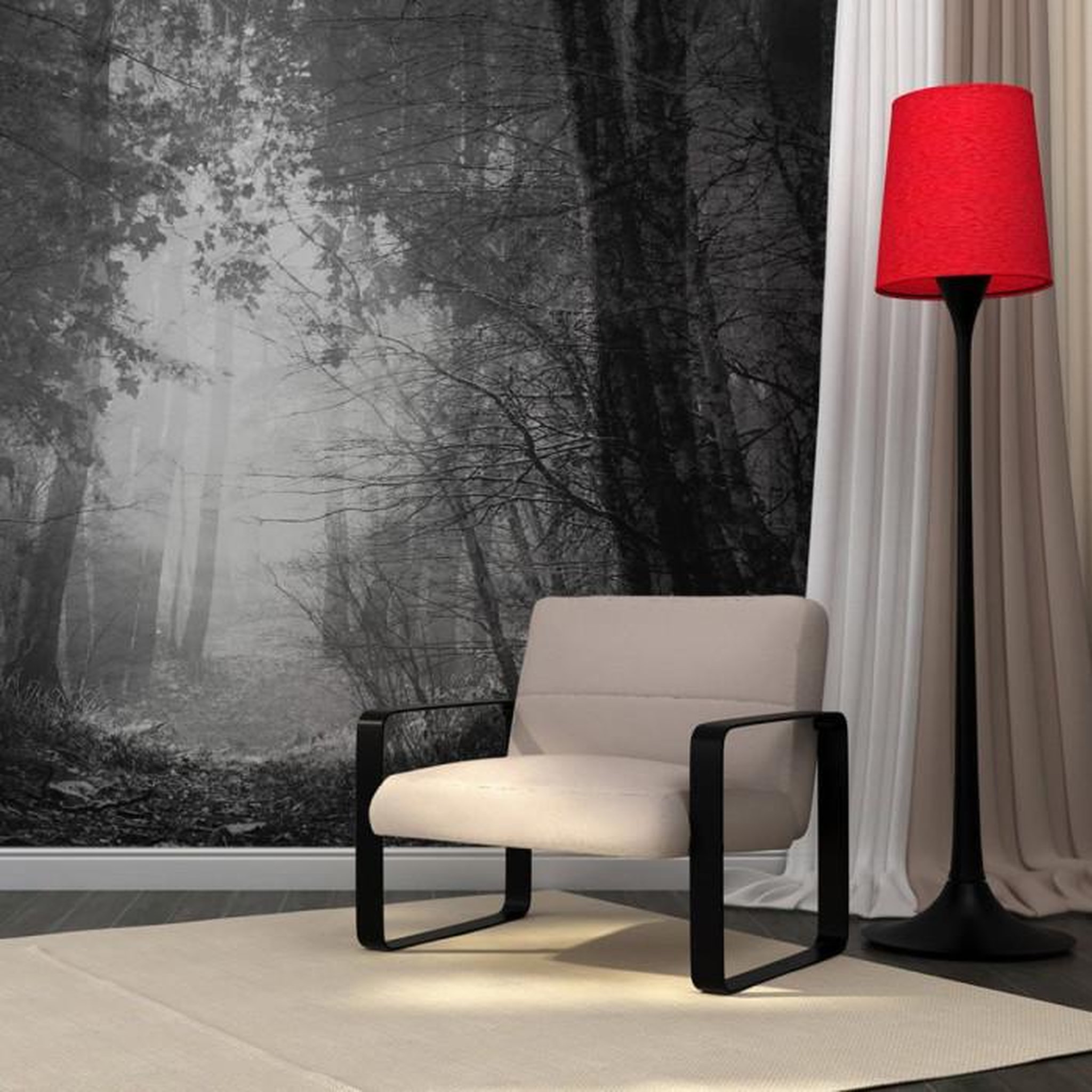 Paris Prix Papier Peint  Forest of Shadows. Coloris disponibles : Multicolore