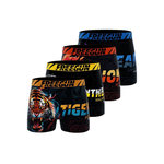 FREEGUN Lot de 4 boxers homme Wild Animals. Coloris disponibles : Orange