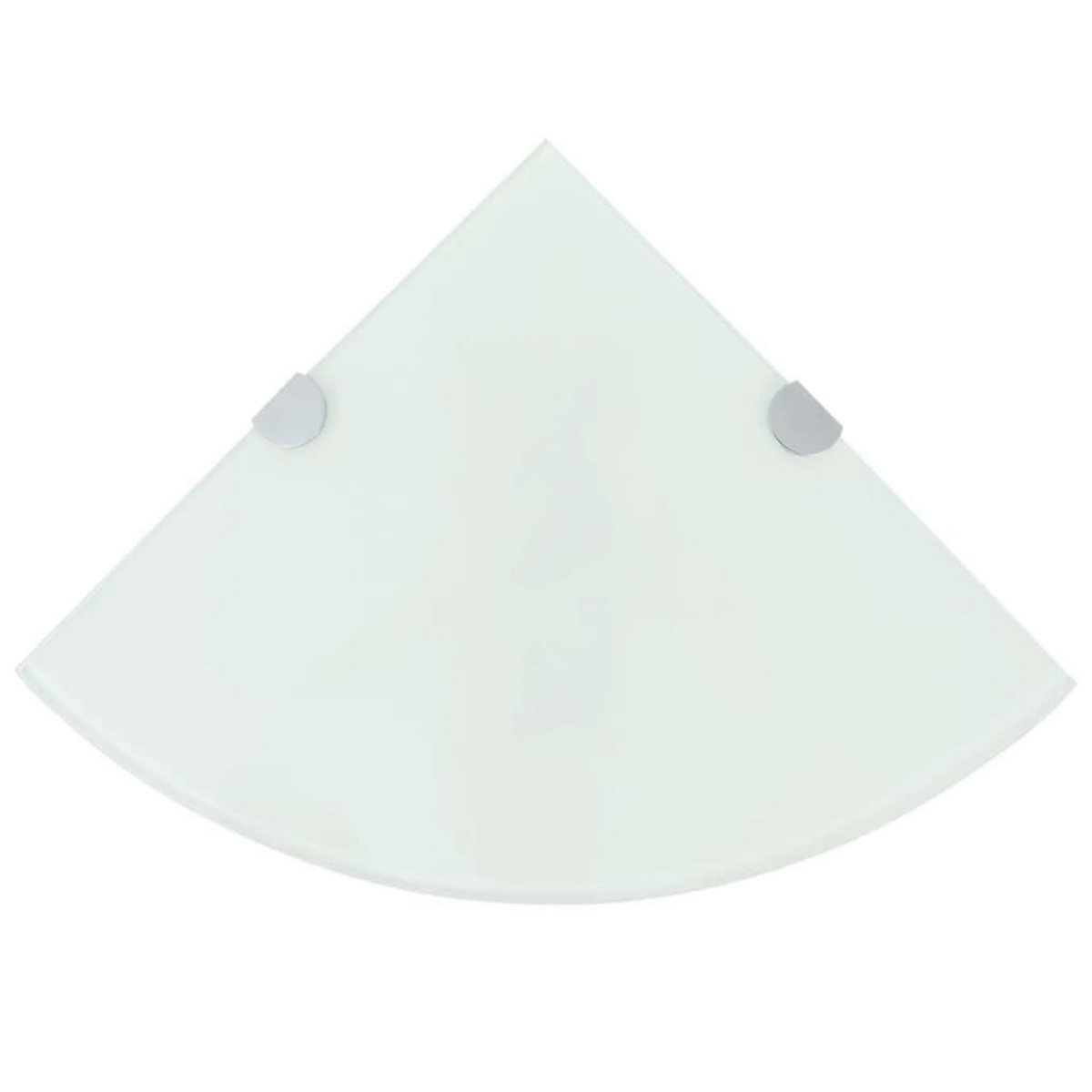 VIDAXL Etagere de coin avec supports chromes Verre Blanc 35 x 35 cm
