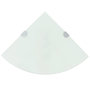 Voir la diapositive 1 : VIDAXL Etagere de coin avec supports chromes Verre Blanc 35 x 35 cm