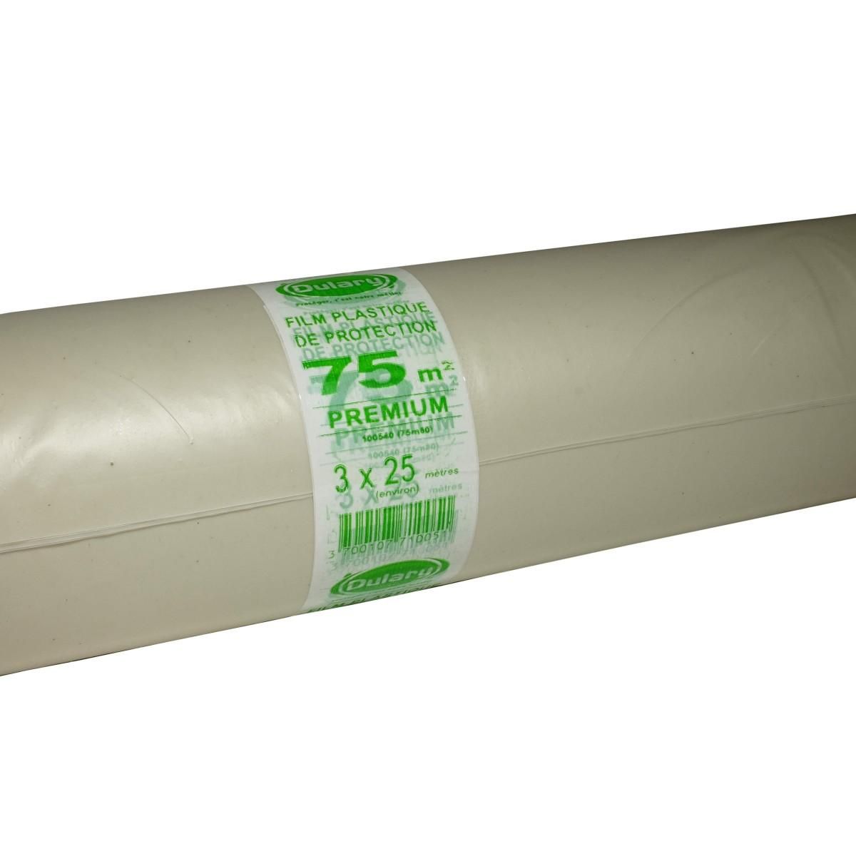 Tecplast Bache peinture 3x25m  80 microns Protection 75 m2 Translucide Qualité premium