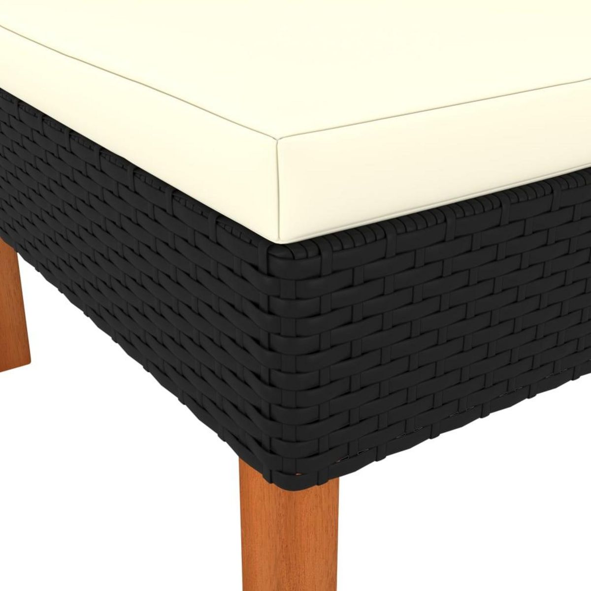 VIDAXL Canape d'angle Resine tressee et bois d'eucalyptus massif