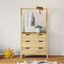 Voir la diapositive 3 : IDIMEX Commode AMIRA type Montessori, avec 3 tiroirs, en pin massif