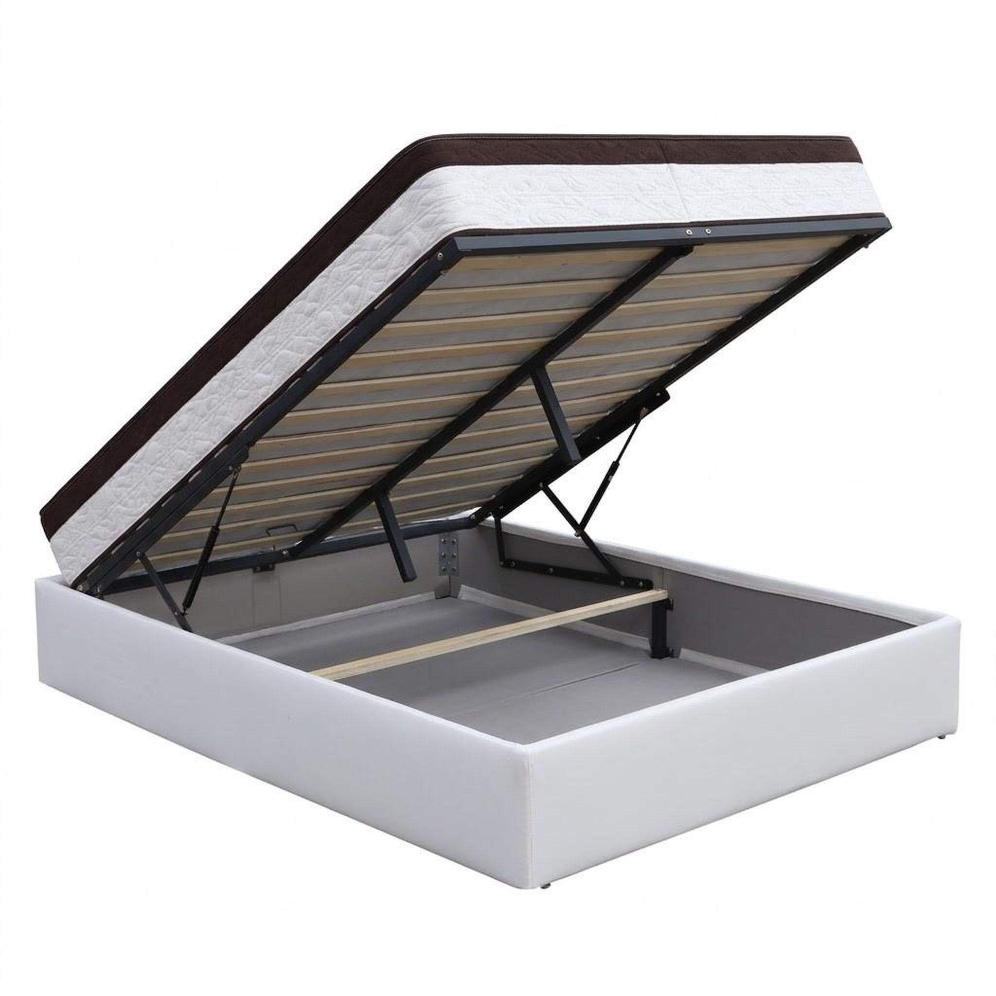 Voir la diapositive 2 : KING OF DREAMS Ensemble Lit Coffre et Matelas  Soutien Très Ferme Confort