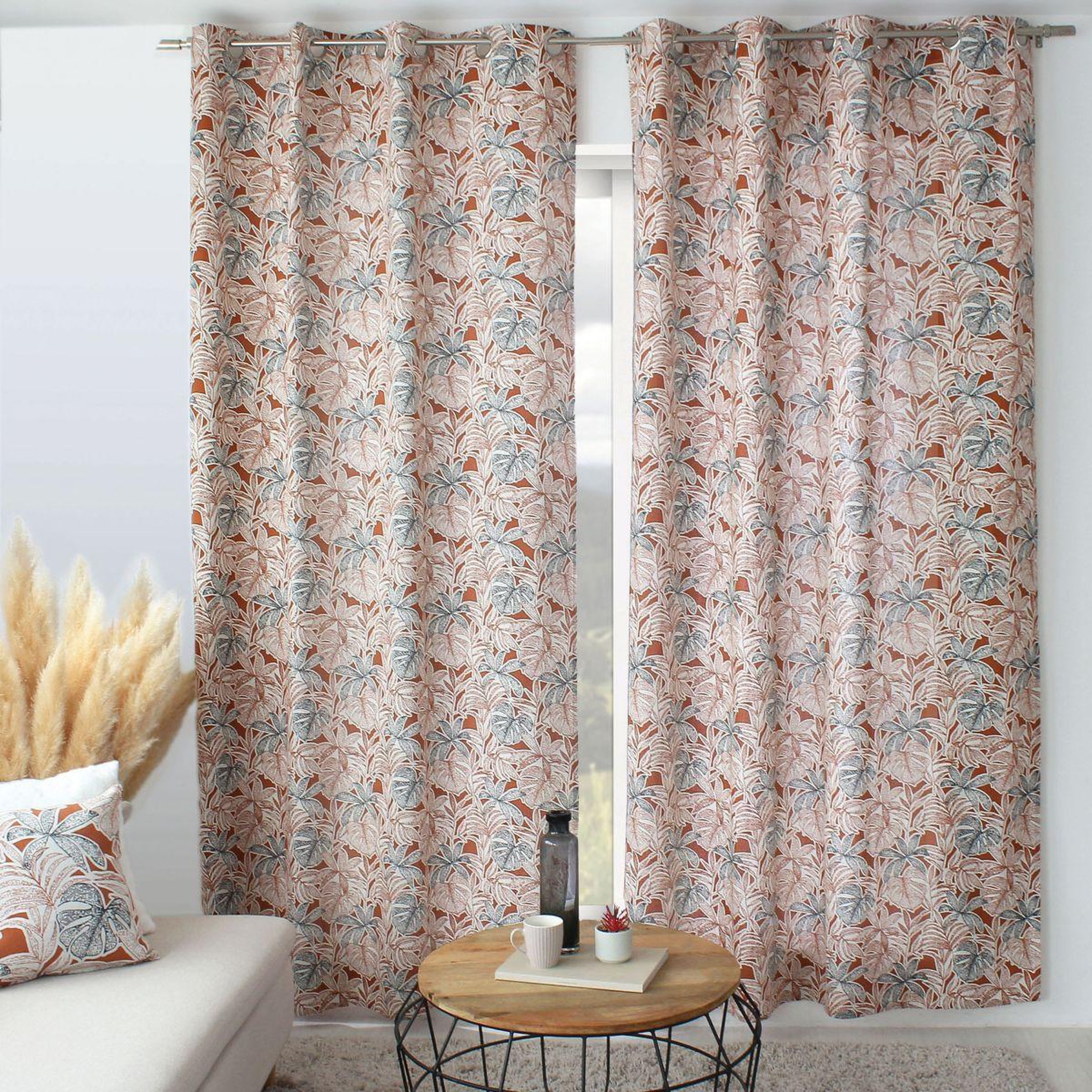 Voir la diapositive 4 : ENJOY HOME Rideau à œillets imprimé  casamance  140x240cm multicolore