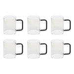 SECRET DE GOURMET Lot de 6 Mugs en Verre  Mia  20cl Transparent