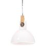 Voir la diapositive 4 : VIDAXL Lampe suspendue industrielle 25 W Blanc Rond 30 cm E27