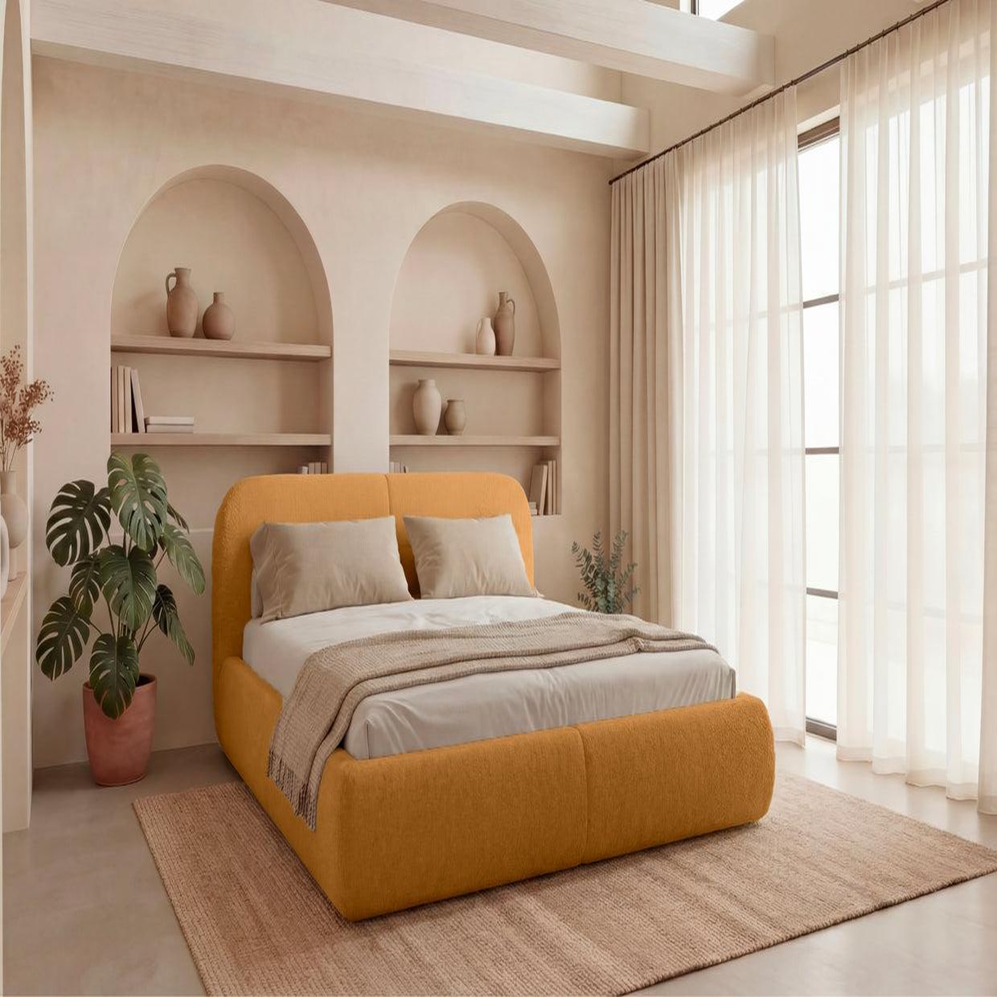 Voir la diapositive 2 : CASANOVA PARIS Delora - lit coffre tissu chenille