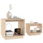 Voir la diapositive 3 : VIDAXL Tables basses gigognes 2 pcs Bois de pin massif