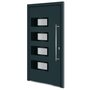 Voir la diapositive 2 : VIDAXL Porte d'entree Anthracite 110x210 cm Aluminium et PVC