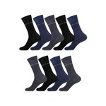 PIERRE CARDIN Lot de 9 paire de chaussettes de ville Pierre Cardin. Coloris disponibles : Noir