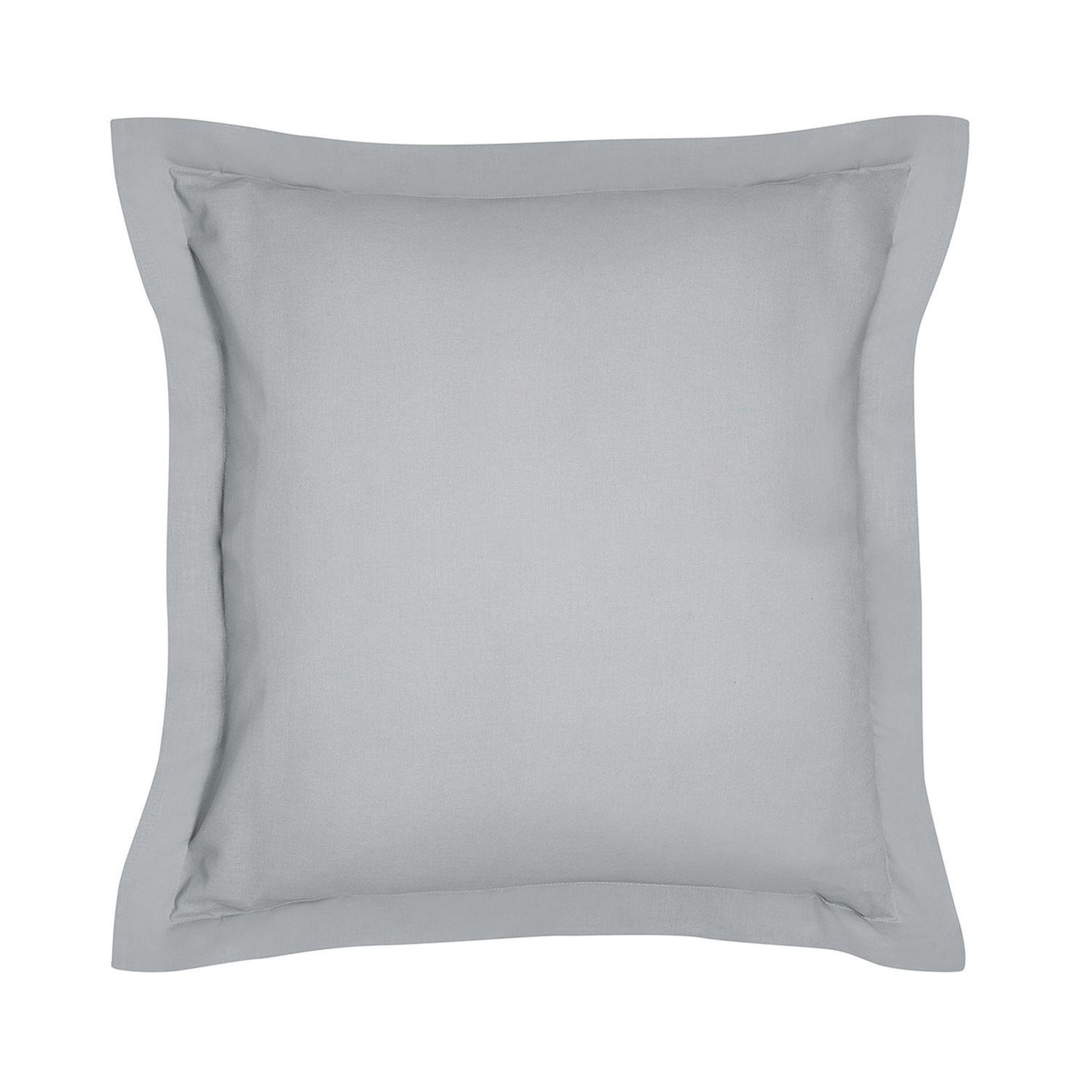 Today Taie d'oreiller carrée à volant plat - 100% coton BIO. Coloris disponibles : Blanc, Gris, Marron, Bleu