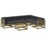 Voir la diapositive 2 : VIDAXL Salon de jardin 7 pcs avec coussins bois de pin impregne