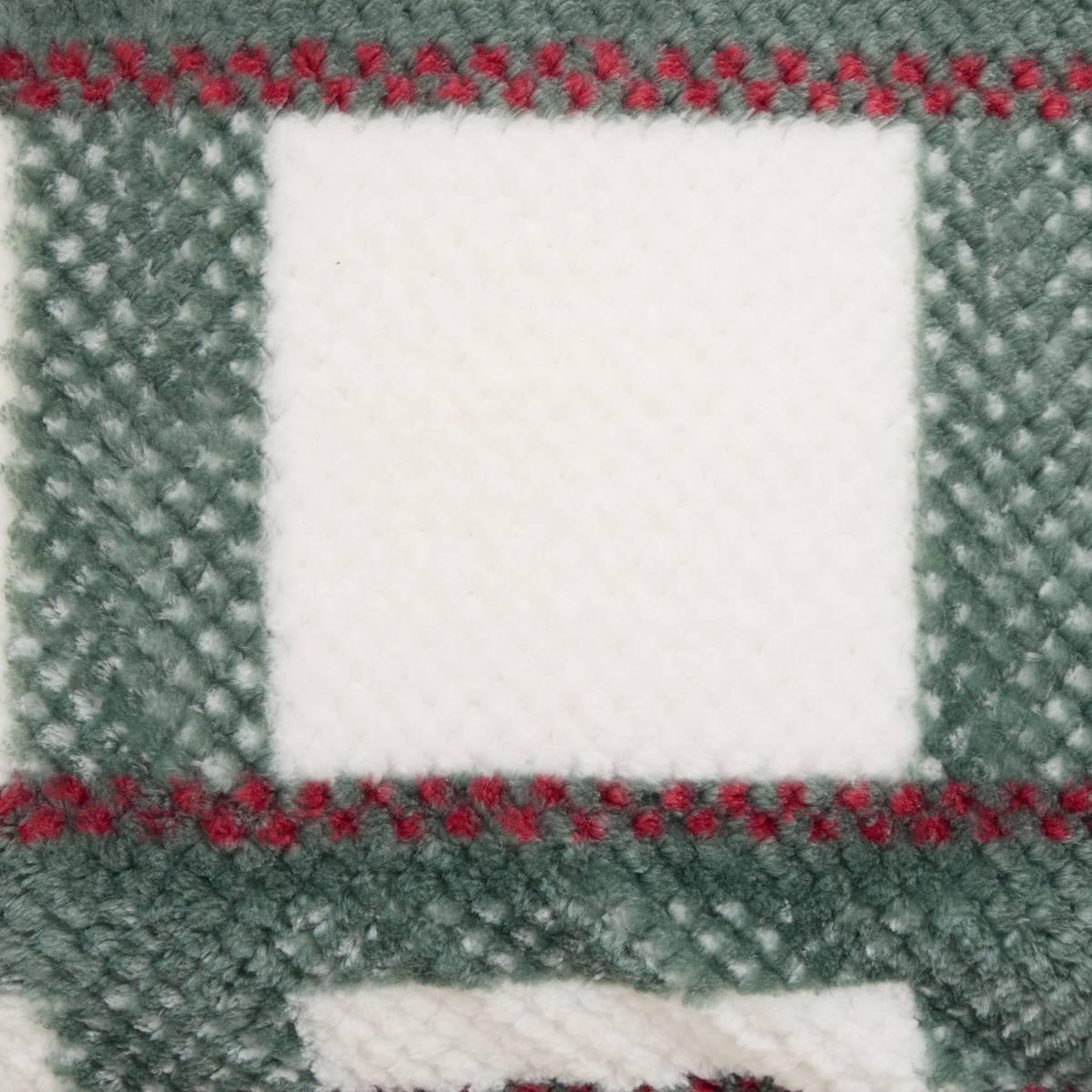 Voir la diapositive 4 : ATMOSPHERA Coussin jacquard en flanelle  lary  40x40cm vert foncé