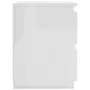 VIDAXL Table de chevet Blanc brillant 30x30x40 cm Bois d'ingenierie