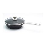 BAUMALU Sauteuse 24 cm + couvercle en verre  BLACK EDITION
