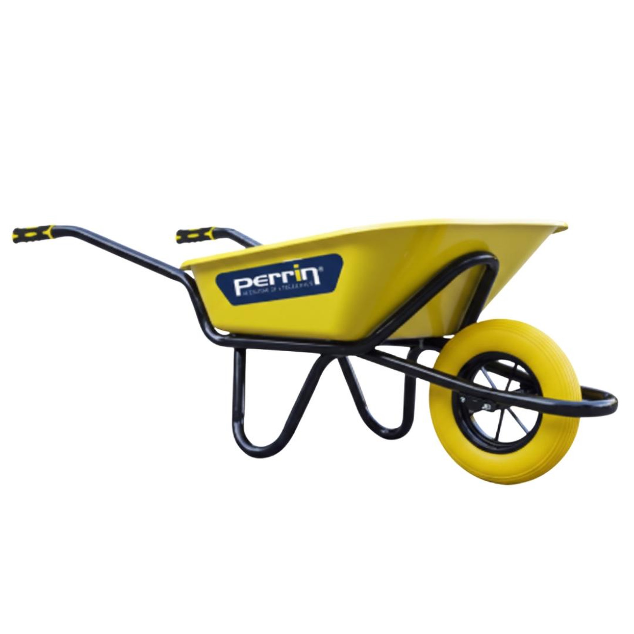 OUTILS PERRIN Brouette chantier 100 l - olympic renforcée - roue increvable - double châssis acier ø32 mm - 250 kg