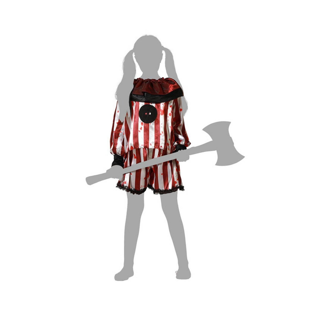 ATOSA Déguisement Clown  - Fille - 5/6 ans (110 à 116 cm)