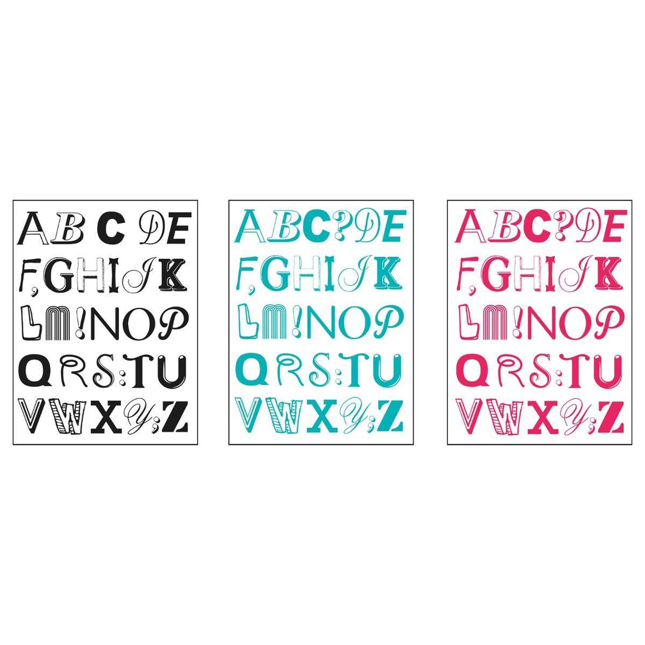 Voir la diapositive 2 : ATMOSPHERA Stickers  Alphabet  50x70cm Bleu