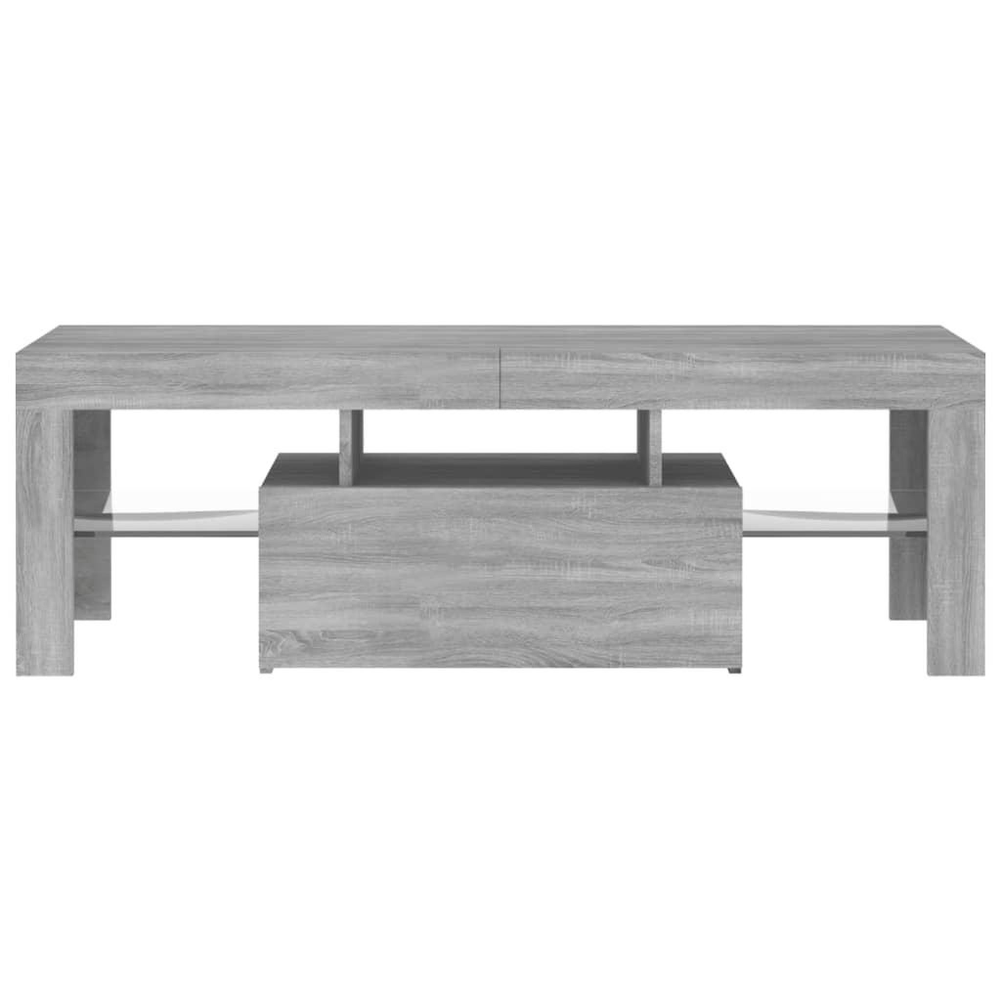 Voir la diapositive 5 : VIDAXL Meuble TV avec lumieres LED sonoma gris 120x35x40 cm