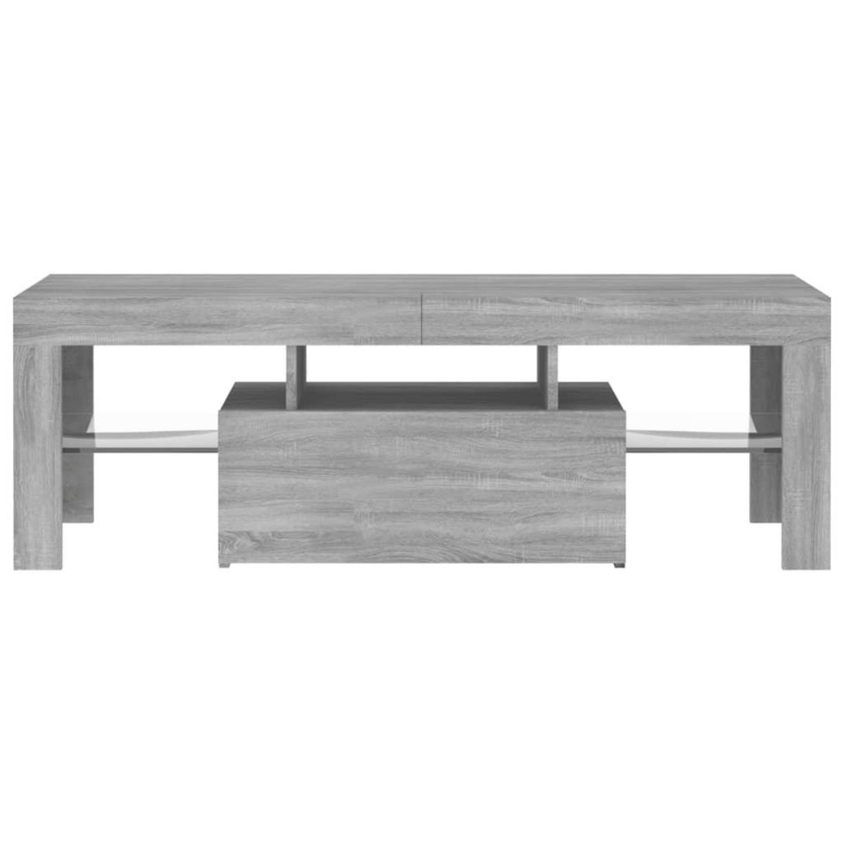 VIDAXL Meuble TV avec lumieres LED sonoma gris 120x35x40 cm