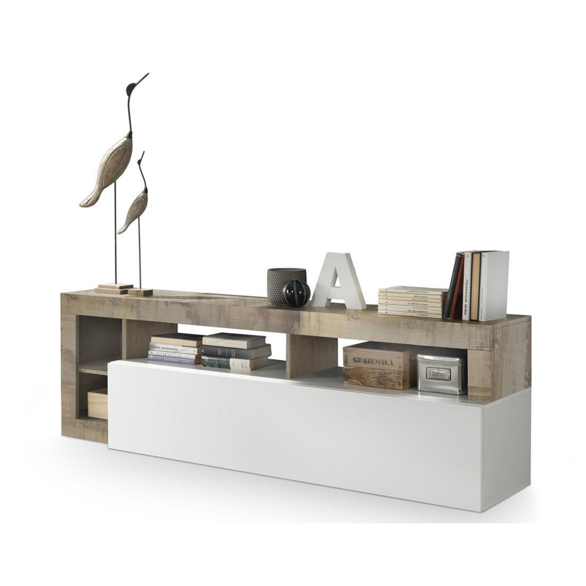 BEST MOBILIER Lou - meuble tv - 1 porte - 184 cm