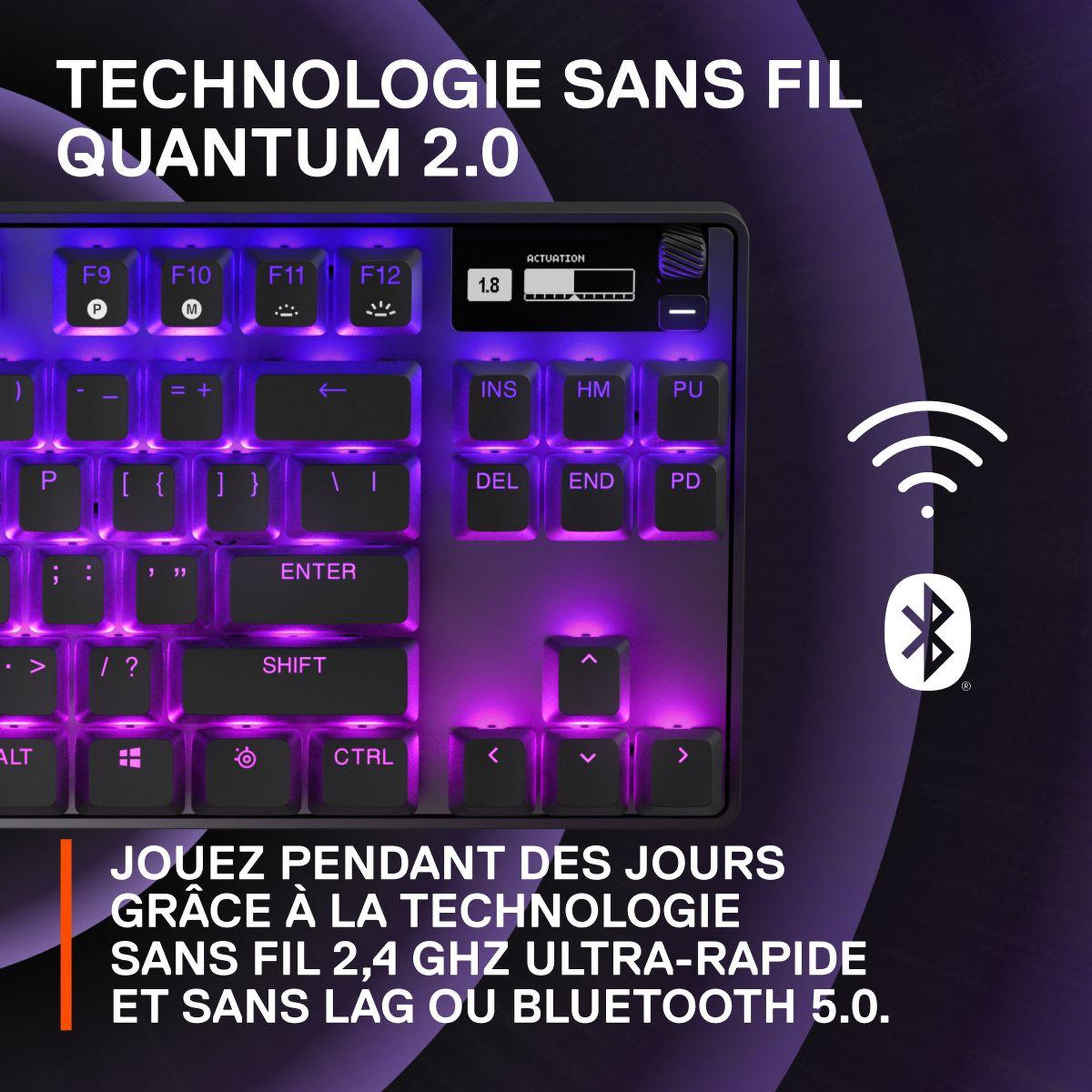 Voir la diapositive 4 : STEEL SERIES Clavier gamer sans fil apex pro tkl wireless